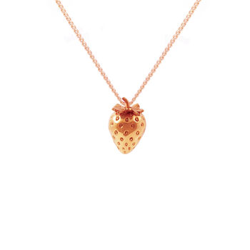 Strawberry Necklace Small Silver/Gold/Rose Gold, 11 of 12