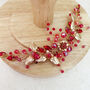 Red And Gold Flower Hair Vine, thumbnail 1 of 6