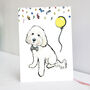 White Cockapoo Birthday Card | White Cockapoo Card, thumbnail 1 of 3