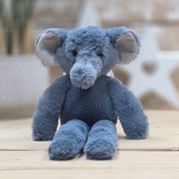 George The Long Leg Blue Elephant Soft Toy, 2 of 3