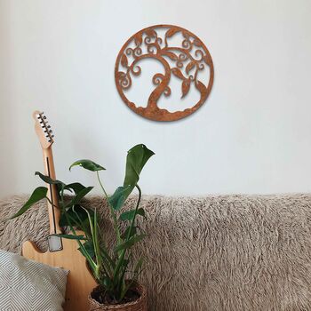 Round Metal Tree Of Life Wall Decor Gift For Her, 7 of 12