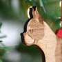 Boston Terrier Personalised Wooden Dog Decoration, thumbnail 4 of 5