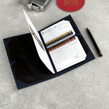 Personalised Recycled Leather Golf Score Card Holder, 3 of 5