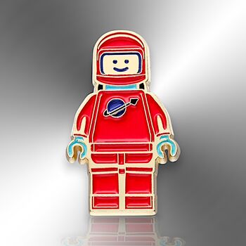 Small Red Astronaut Cosmonaut Enamel Lapel Pin, Spaceman Badge, Astronomy, Science, Space Gift For Kid, Birthday Gift Son, Nephew, Grandson, 3 of 8
