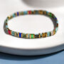 Turquoise Enamel Tile Stretch Bracelet, thumbnail 1 of 4