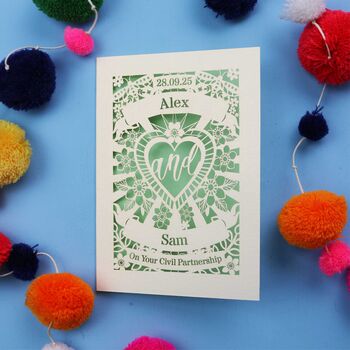 Personalised Civil Partnership Card, 6 of 7