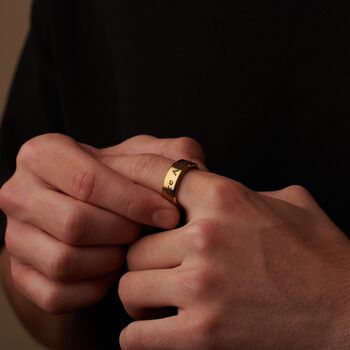 Gold 8 Mm Personalised Band Ring, 6 of 11