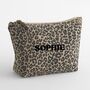 Leopard Print Toiletries Pouch Personalised, thumbnail 1 of 3