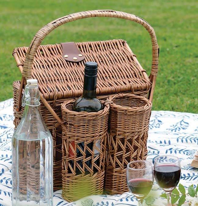 Personalised Eden Wicker Picnic Basket For Two By Dibor