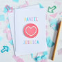 Personalised Acrylic Love Heart Valentine's Card, thumbnail 1 of 3