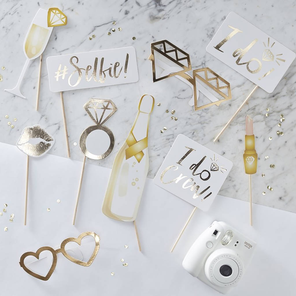 Hen Party Gold Foil Photo Booth Props, 1 of 7