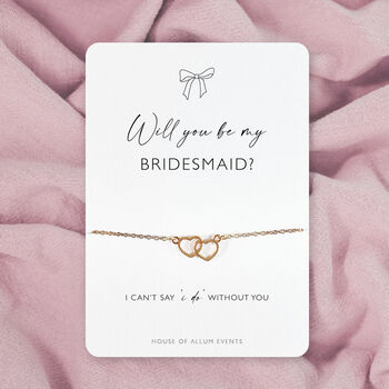 Will You Be My Bridesmaid Bow Design Bridal Proposal Bracelet, 6 of 10