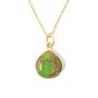 18k Gold Vermeil Peridot August Birthstone Necklace, thumbnail 3 of 4