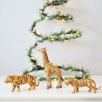 Gold Glitter Leopard / Tiger Decoration, 3 of 4