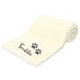 Personalised Embroidered Waffle Pet Dog Blanket, thumbnail 6 of 9