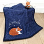 Liberty Print Fabric Fox Pram Blanket New Baby Gift, thumbnail 1 of 3