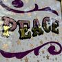 'Peace' Gold Leaf Circus Style Lettering Artwork, thumbnail 2 of 9