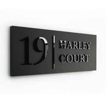 Personalised House Sign With Dividing Line, 4 of 11