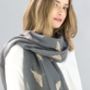 Personalised Or Printed Black /Grey Gold Feather Scarf, thumbnail 4 of 9