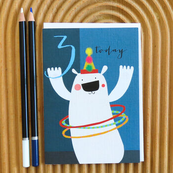 Polar Bear 3rd Birthday Card, 3 of 4