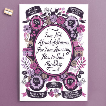 Little Women, Famous Quotes Print, 2 of 4