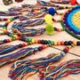 Large Rainbow Vegan Pom Pom Beads Dream Catcher, thumbnail 4 of 10
