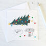 Funny Cat Christmas Tree Card 'It Wasn't Me', thumbnail 1 of 2