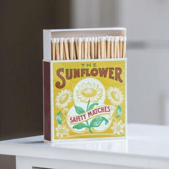 Luxury Boxed Sunflower Safety Matches, 3 of 3