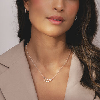 Capricorn Silver Zodiac Constellation Necklace, 3 of 3