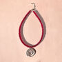Red Gemstone And Spiral Pendant Necklace, thumbnail 2 of 6