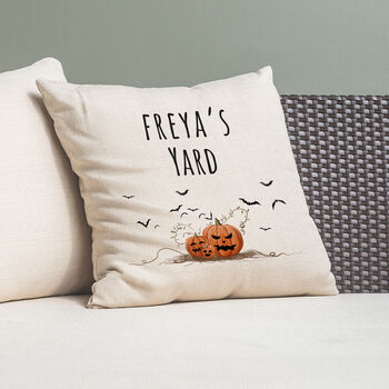 Personalised Pumpkin Patch Cushion Cover, 3 of 3