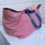 Vintage Ikea Bag 60s Pink Florals And Gold Lining, thumbnail 2 of 6