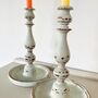 Pair Of Antique Hand Painted Candlesticks ~ 20, thumbnail 6 of 6