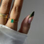Green Onyx Ring Baguette Cut, thumbnail 1 of 3