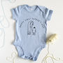 First Father's Day Personalised Penguin Babygrow, thumbnail 2 of 3