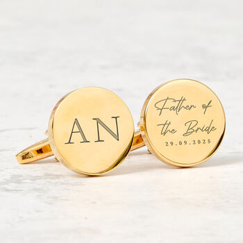Personalised Father Of The Bride Cufflinks Gift, 4 of 4