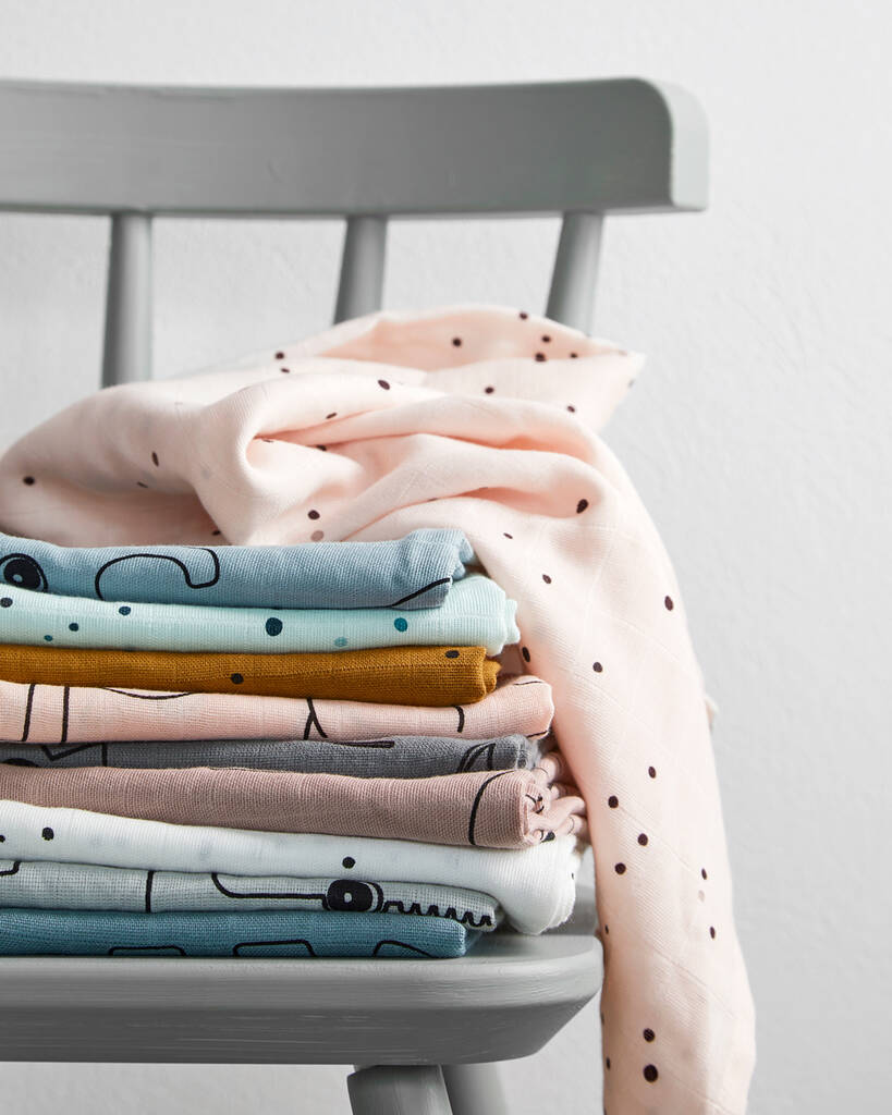 Muslin Burp Cloths | Dreamy Dots | New Baby Gift, 1 of 5