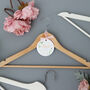 Personalised White Wedding Hanger Tag Botanical, thumbnail 4 of 6
