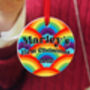 Baby's First Christmas Decoration 'Rainbow Pattern', thumbnail 2 of 3