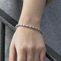 Sterling Silver Oval Beads Bracelet, thumbnail 2 of 3