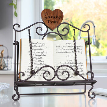 Personalised Love Heart Cookbook Stand, 3 of 9