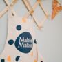 Kids Apron With Pockets And Hand Embroidered Name, thumbnail 4 of 8