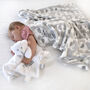 Personalised Grey Ellie Blanket And Teddy Comforter Set, thumbnail 1 of 12