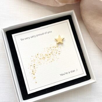 Gold Star Pin ‘So Proud Of You’ Exam Results Gift, 2 of 10