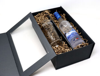Personalised Grey Goose Vodka Banner Design Highball Glass And 35cl Grey Goose In Presentation Box, 2 of 2