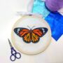 Butterfly Embroidery Kit, Beginners Kit, thumbnail 5 of 9