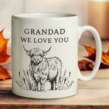 Personalised Black Highland Cow Mug, 2 of 5