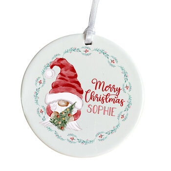 Personalised Christmas Gnome Ornament With Name, 2 of 7