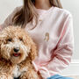 Bespoke Pet Portrait Organic Cotton Sweatshirt, thumbnail 1 of 12