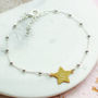 Personalised 18ct Gold Plated And Silver Star Bracelet, thumbnail 1 of 4